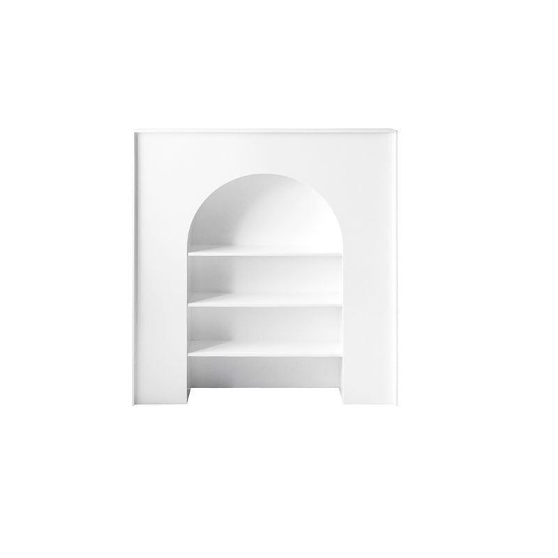 Contemporary 3 Shelves Accent Chest White 7.87-Inch D Cabinet