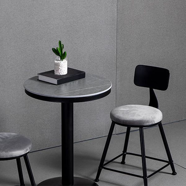 Industrial Round Bar Table Set 1/2/3 Pieces Sintered Stone Bar Table Set for Dining Room