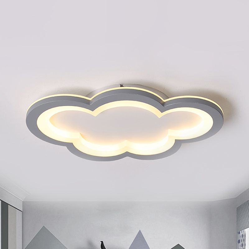 Lovely Cloud Ceiling Flush Light Modern Acrylic LED Flush Mount Light for Play Room