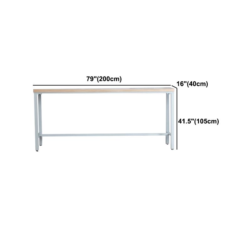 Contemporary 1/2/3 Pieces Bar Table Set Rectangle Wood Bar Table with Bar Stool
