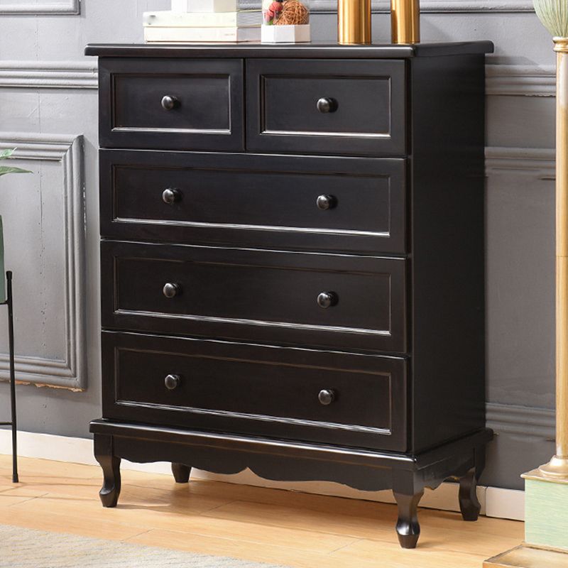 Mid-Century Modern Wood Accent Chest with Drawers 13.77" Wide Side Cabinet