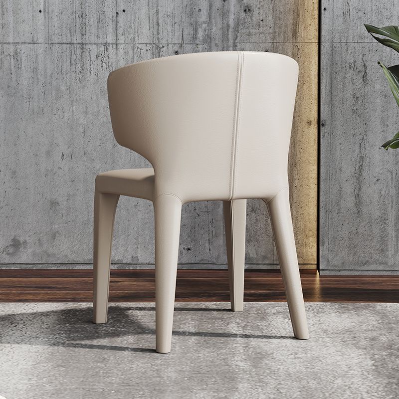Faux Leather Contemporary Dining Room Chair Matte Finish Wingback Side Dining Chair