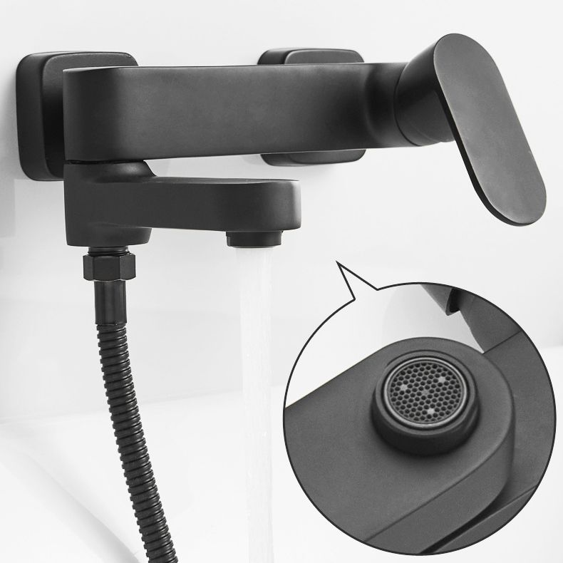 Modern Wall Mounted Bath Faucet Trim Metal Single Handle Tub Faucet Trim