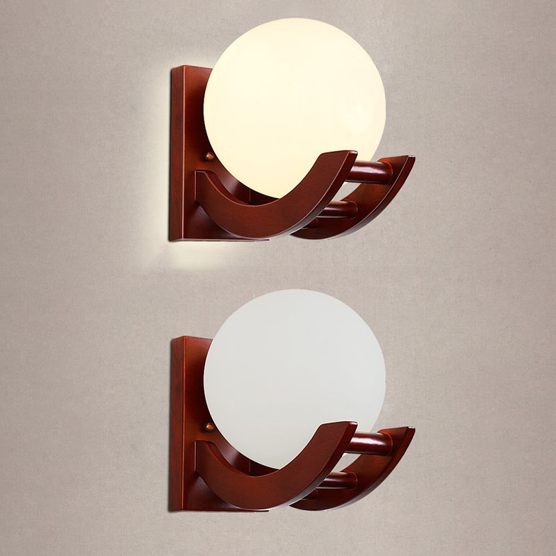 Forma de la pelota Iluminación apliques contemporáneos accesorios de iluminación de pared marrón contemporánea