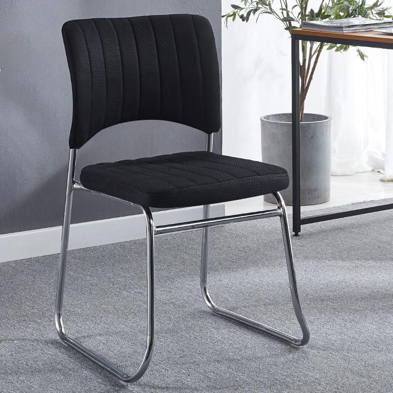Modern Dining Chair Armless Chairs for Kitchen with Metal Legs