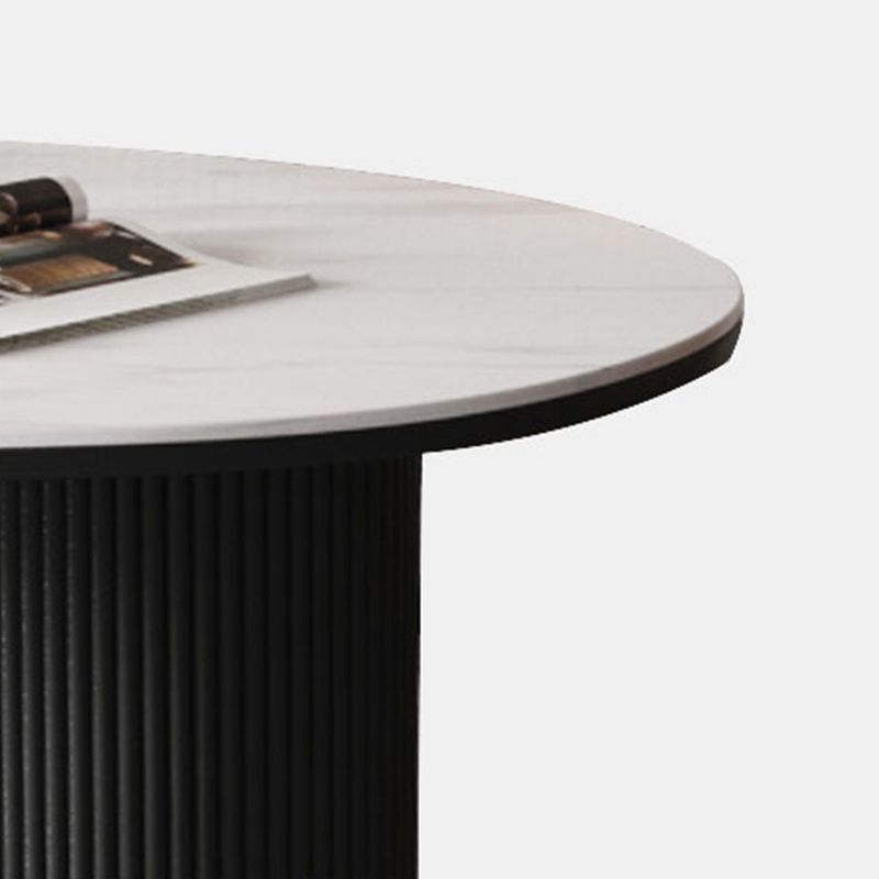 Gold Oval Stone Dining Site Table Modern Iron Double Pedestal Dining Table