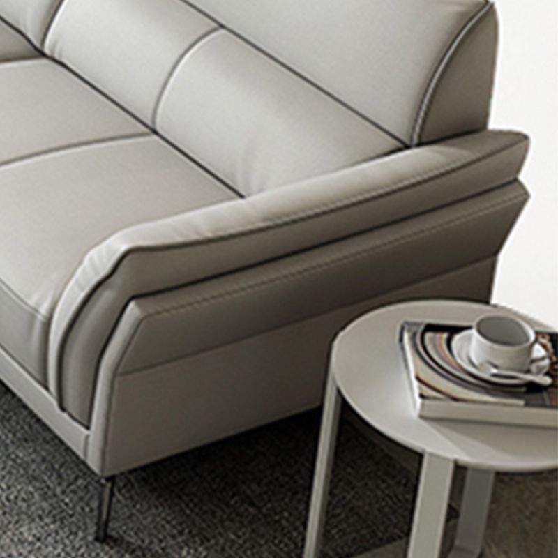 Contemporary Standard Settee Bench Stain Resistant Leather Sofa