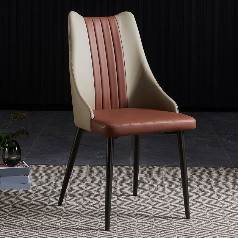 Dining Room Upholstered Chair Home Faux Leather Parsons Dining Chair