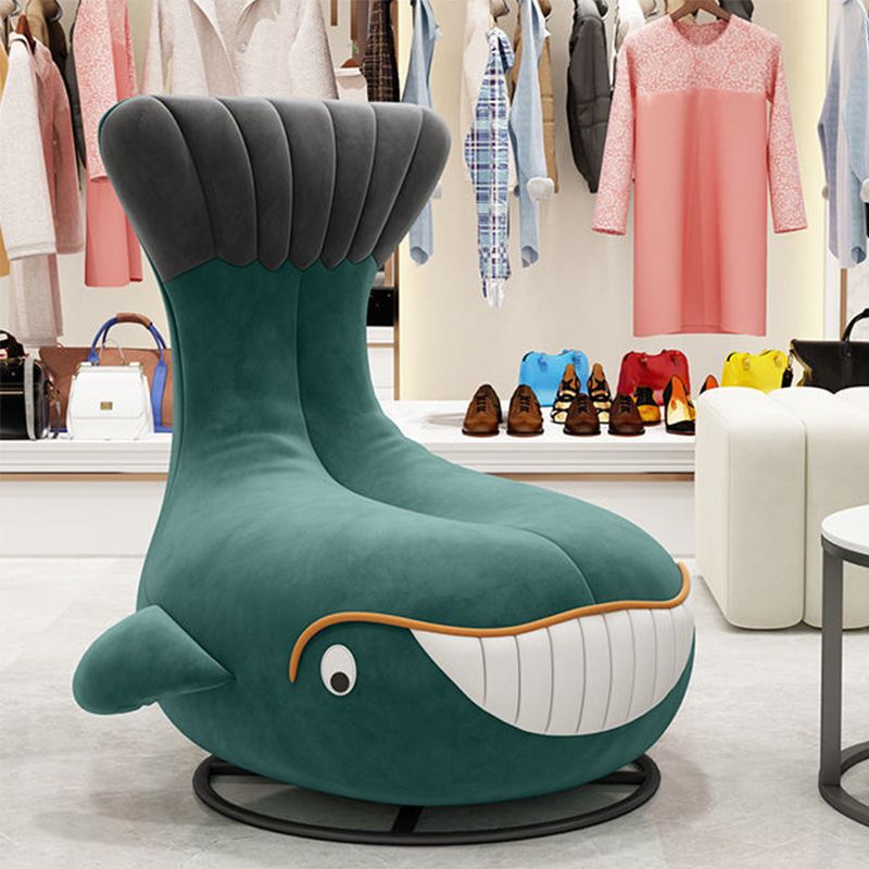 Contemporary Upholstered Armless with Black Legs Parsons Chair