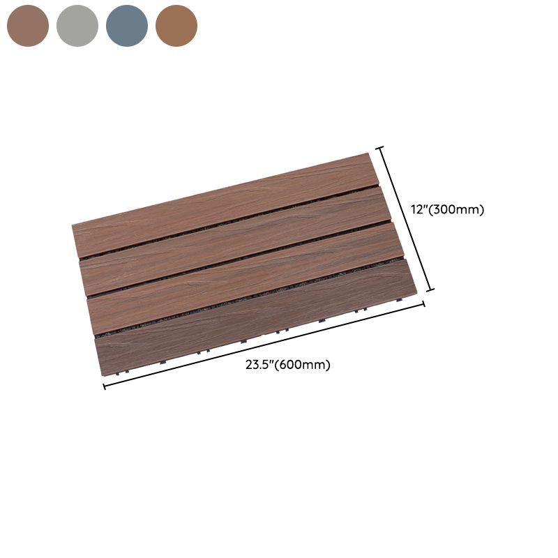 Square Snapping Patio Flooring Tiles Striped Pattern  Flooring Tiles