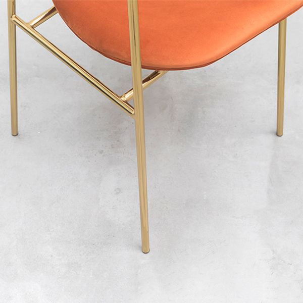 Chaise latérale de restaurant contemporaine en cuir, chaise de salle à manger ouverte de couleur foncée