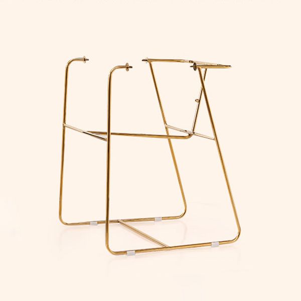 Silla de comedor tapizada de metal con respaldo abierto, sillón casero de estilo moderno