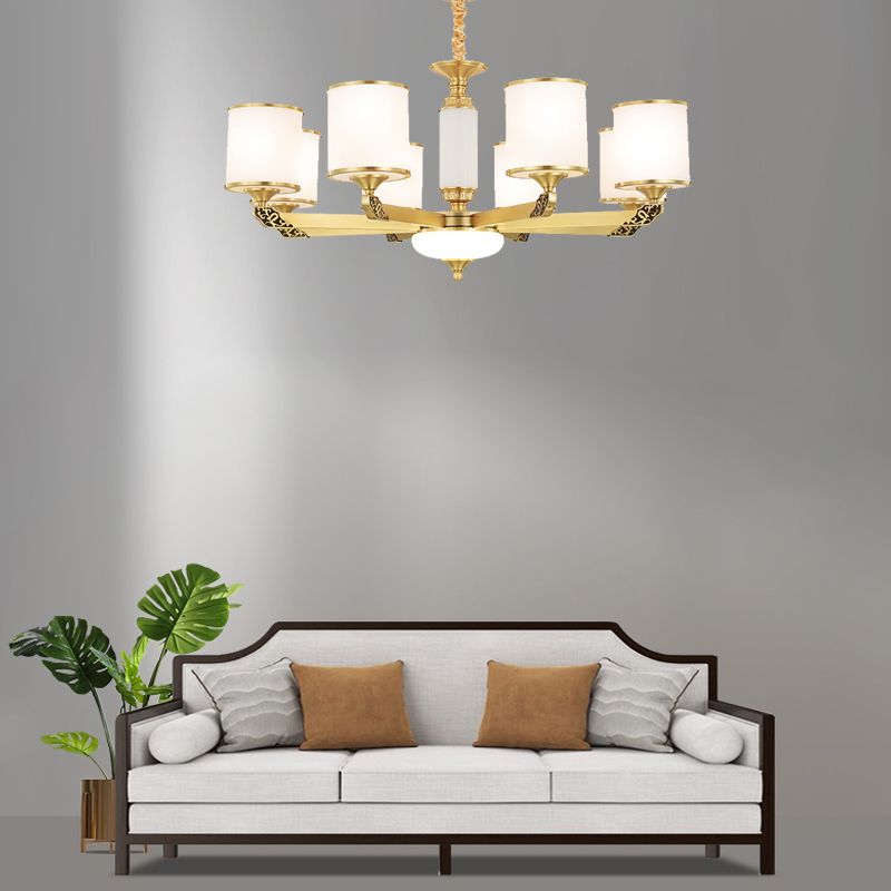 Multi -Licht zylindrisch hängende Anhänger moderne Glashängung Licht für Schlafzimmer