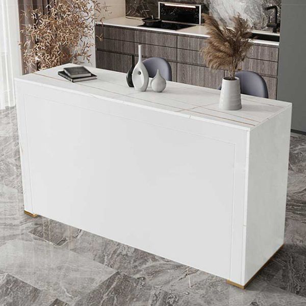 Contemporary Stone Pub Dining Set 1/2/3 Pieces Counter Table with Upholstered Stools