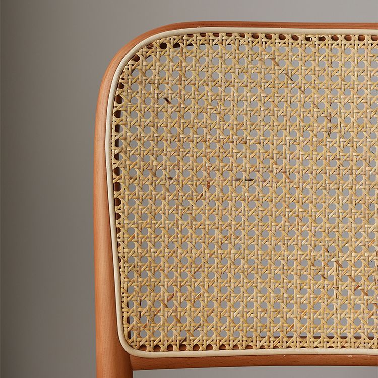 Wood Modern Patio Side Chair Open Back Dining Side Chair for Home