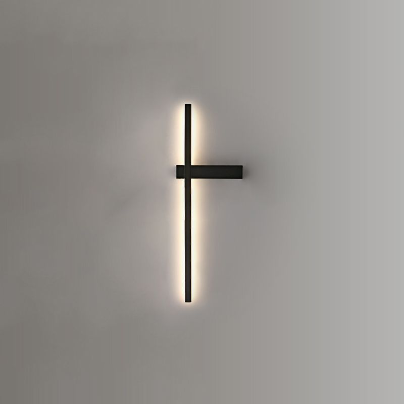 Brass Straight Wall Light Nordic Style 1 Light LED Wall Sconce for Living Room