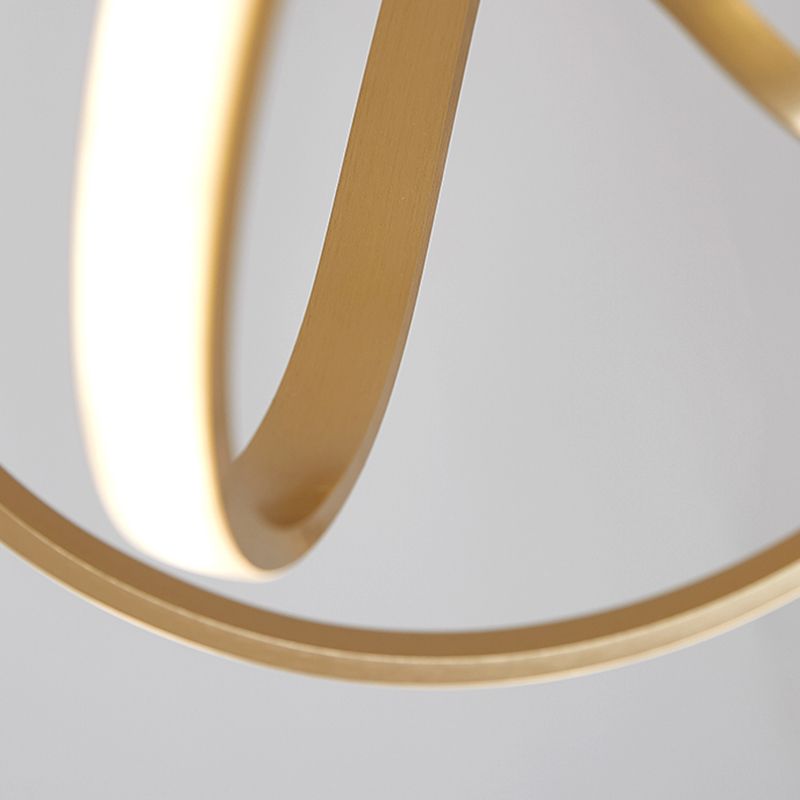 Contemporary Chandeliers Seamless Curves Hanging Pendant Lights with Acrylic Shade