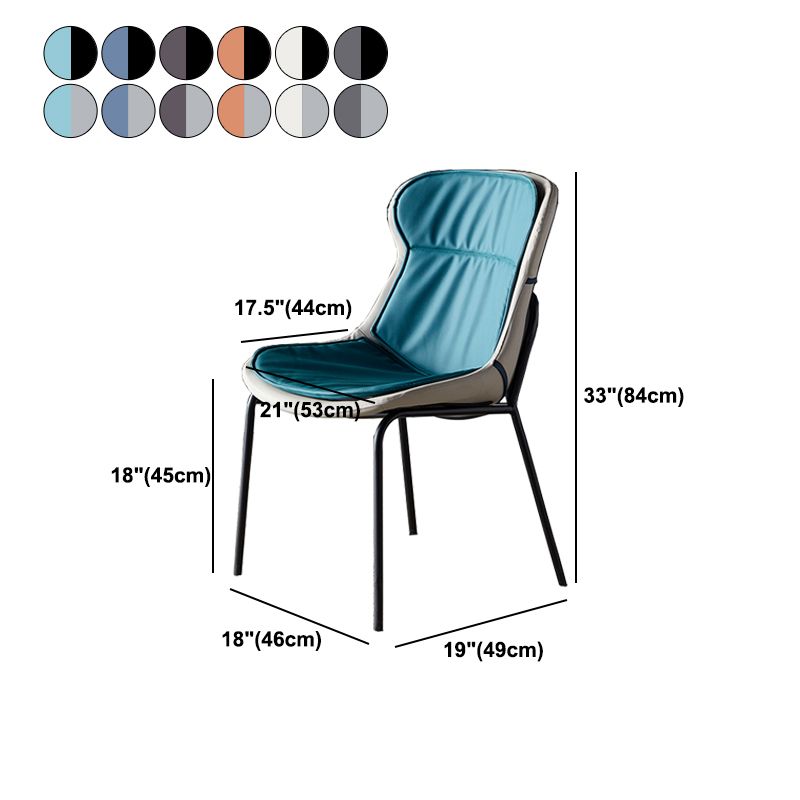 Sillas industriales de metal para interiores y exteriores Silla lateral con respaldo sólido