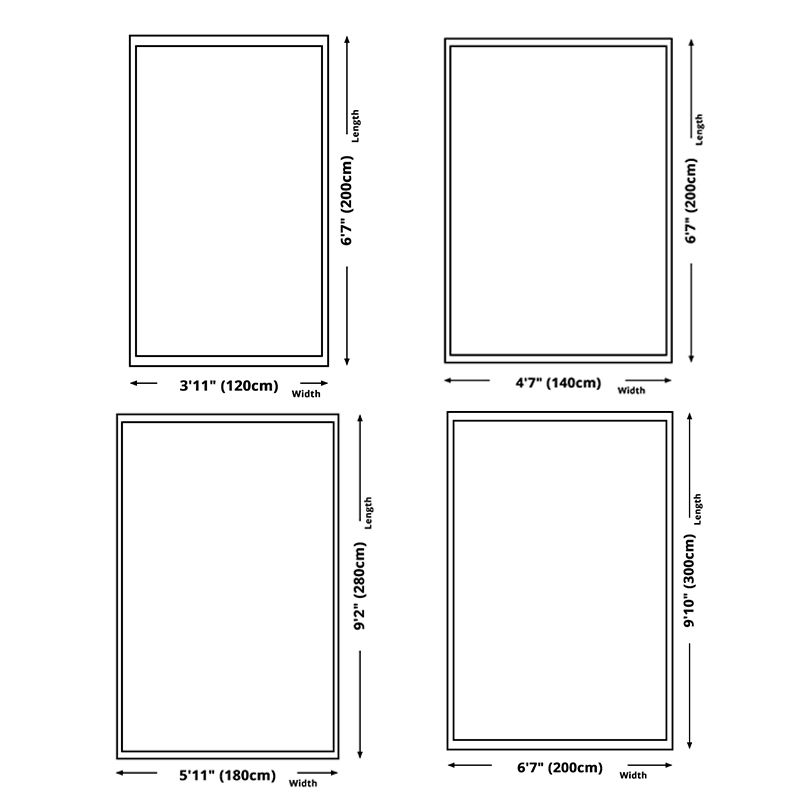 Trendy Contemporary Indoor Rug Simplicity Geometry Design Polyester Carpet Rectangle Friendly Washable Rug for Living Room