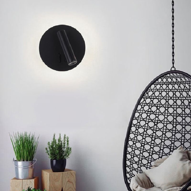 Modern Metal Wall Light Geometric 2 Lights Reading Wall Sconce for Living Room