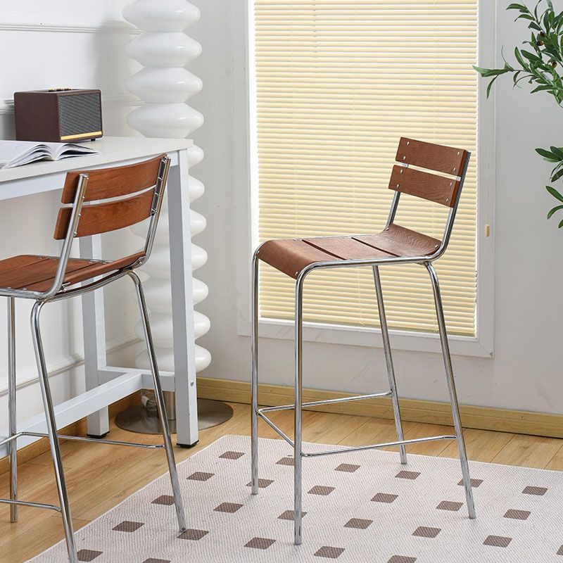 Contemporary Living Room Bar Stools Metal Stackable Counter Stool