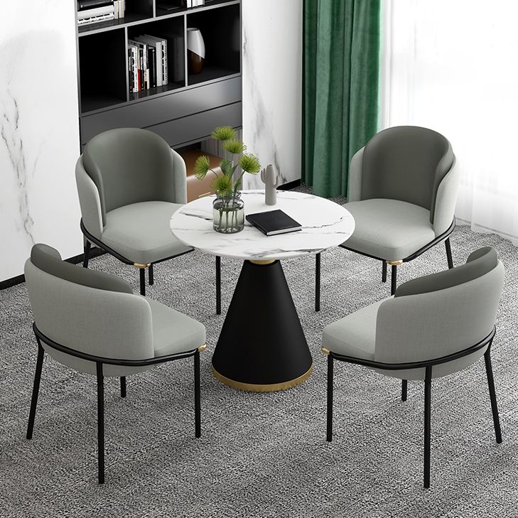 Ronde dinettetafel Traditionele luxe eetkamertafel met voetstuk