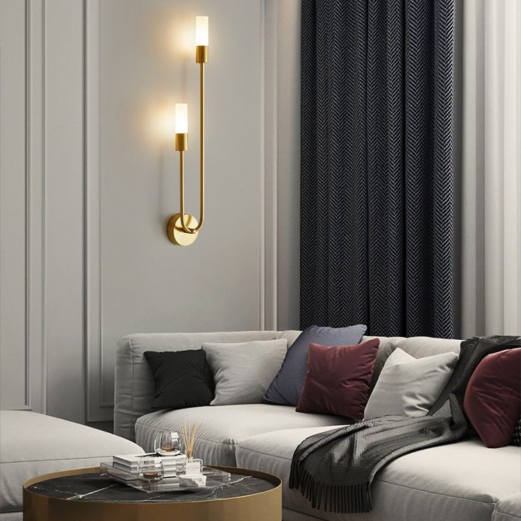 Nordic Minimalist LED Wall Sconce Light 2 Lights Up Lighting Wall Lamp for Bedroom