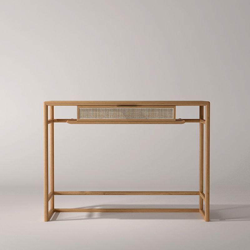 Rectangle Shape Contemporary Console Table Natural/Brown Ash Console Sofa Table