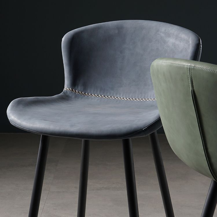 Contemporary Bar-stool PU Leather Counter Bar Stool for Kitchen Bar with Metal Legs