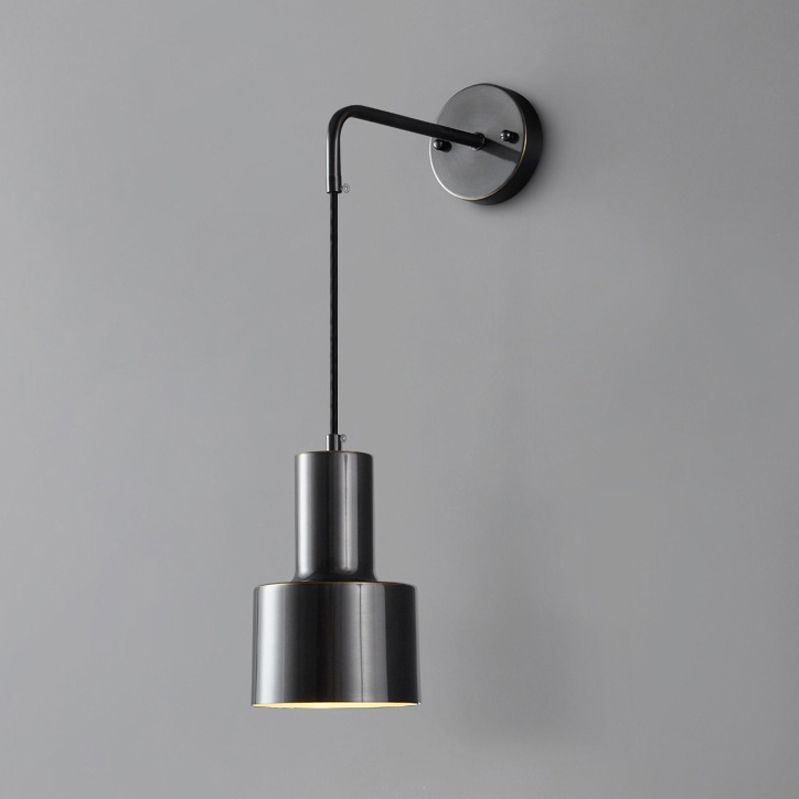 Industrial Wall Light Simple Metallic Shade Wall Light Sconce for Living Room