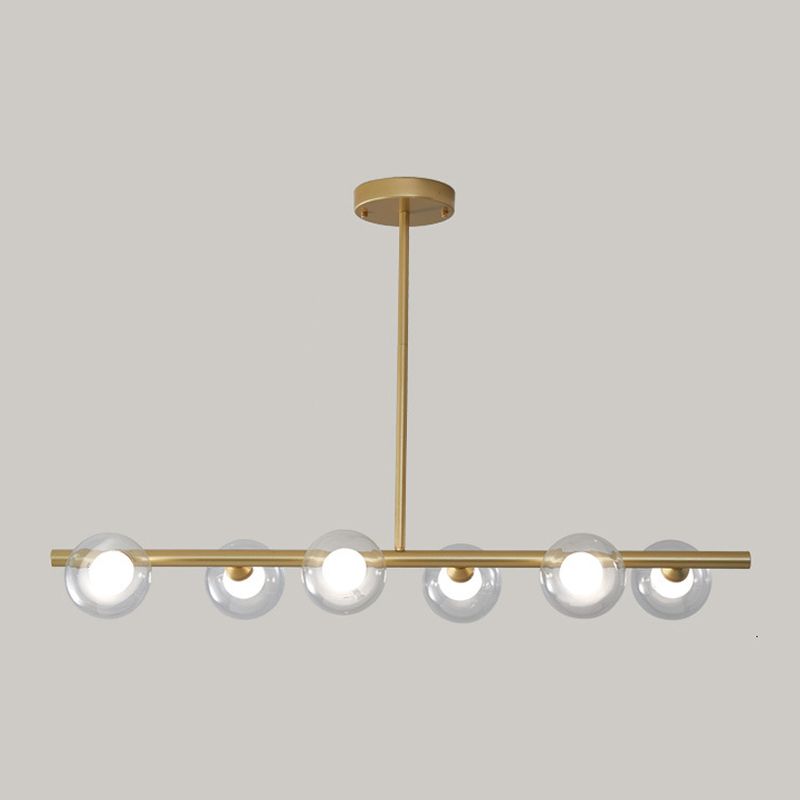 Simplicity Island Lighting Fixture Glass Shade Hanging Light for Dining Room