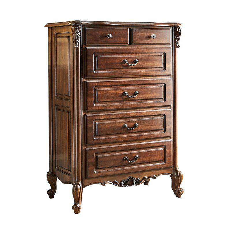 Mid-century Modern Solid Wood Chest Rectangle Accent Chest in Brown