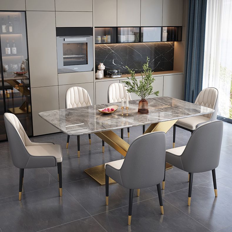 Minimalistische gesinterde stenen top standaard eettafel rechthoekige eettafel voor keuken