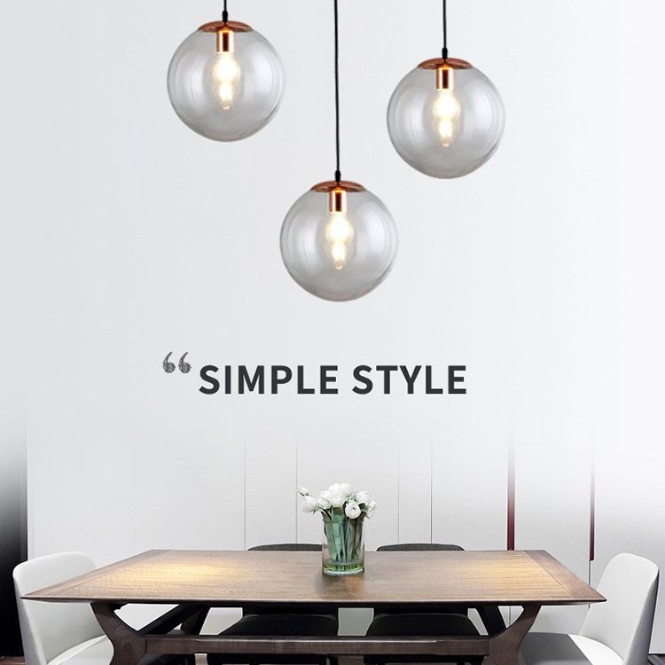 1 Light Spherical Pendant Lighting Modern simplicity Glass Pendant Ceiling Lights for Restaurant