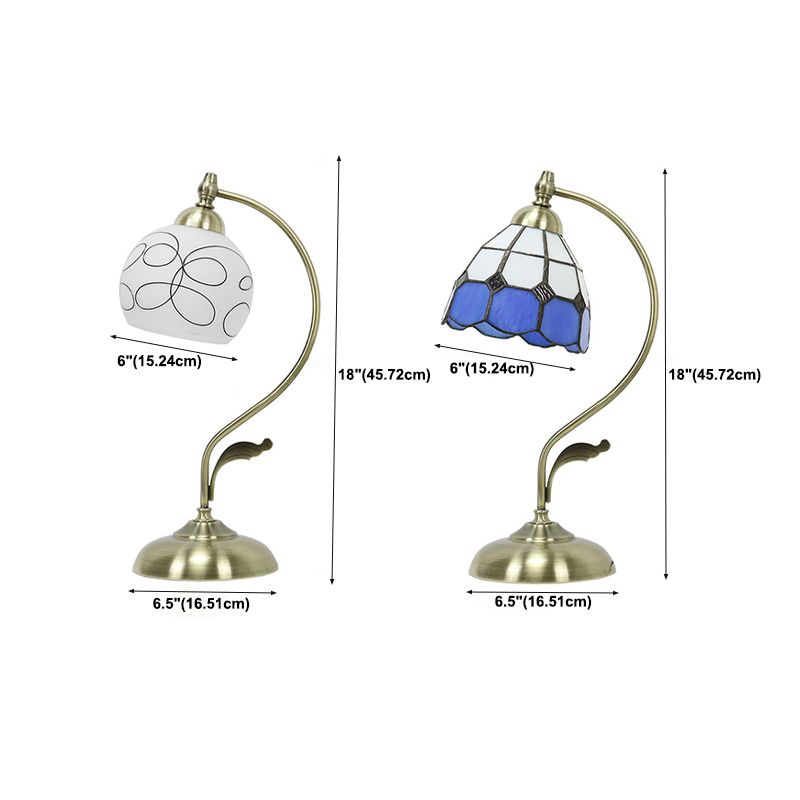 Tiffany Style Desk Light 1-Light Table Lamp Fixture for Bedroom