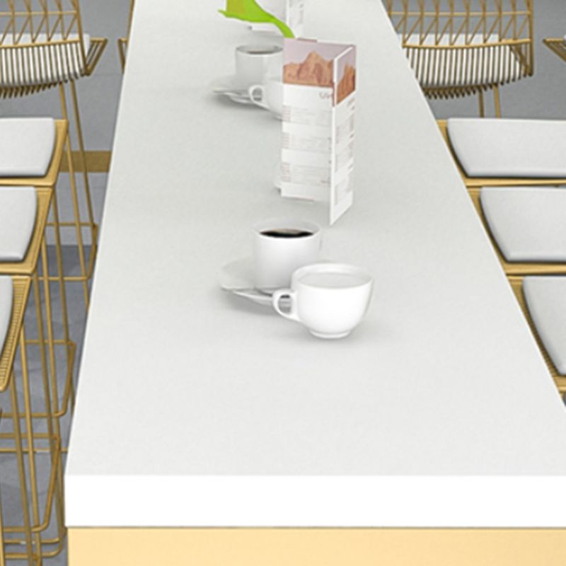 Glam Rectangle Wood Counter Table 1/6/11 Pieces Bar Table Set for Cafe