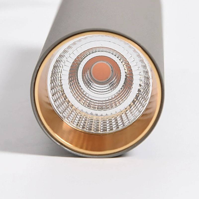 Forma cilindrica LED Lampada da Soffitto Moderna Alluminio 1 Luce Flush Mount per Shop
