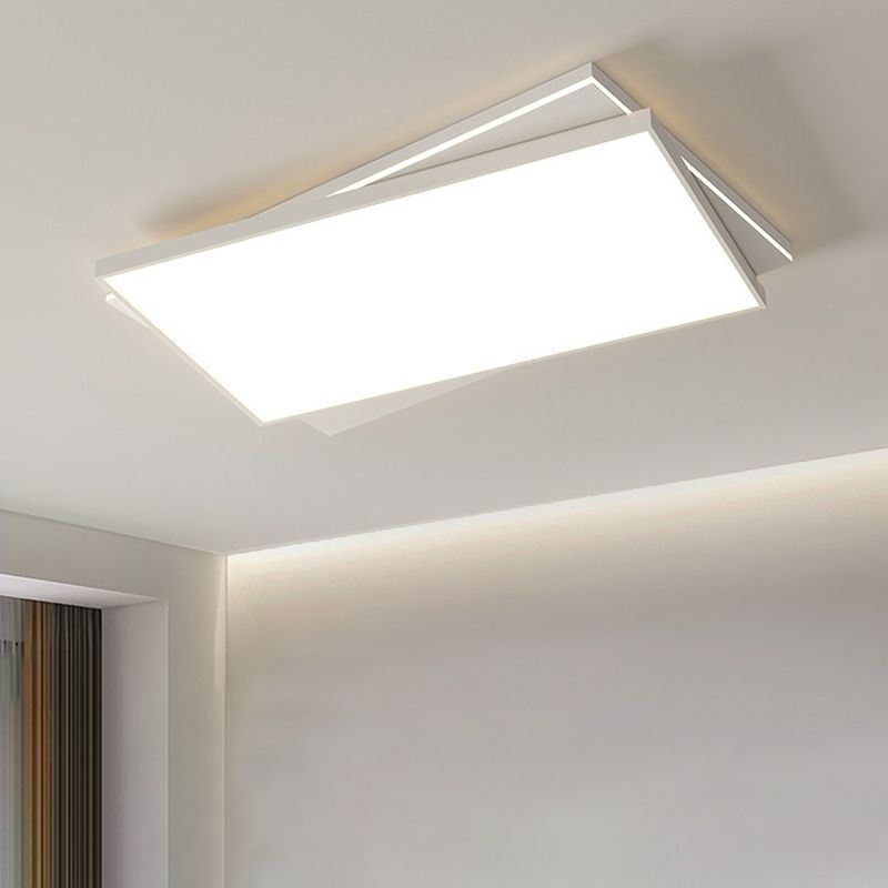 Contemporary Ceiling Lamp Geometric LED Flush Mount Light Fixture with Acrylic Shade