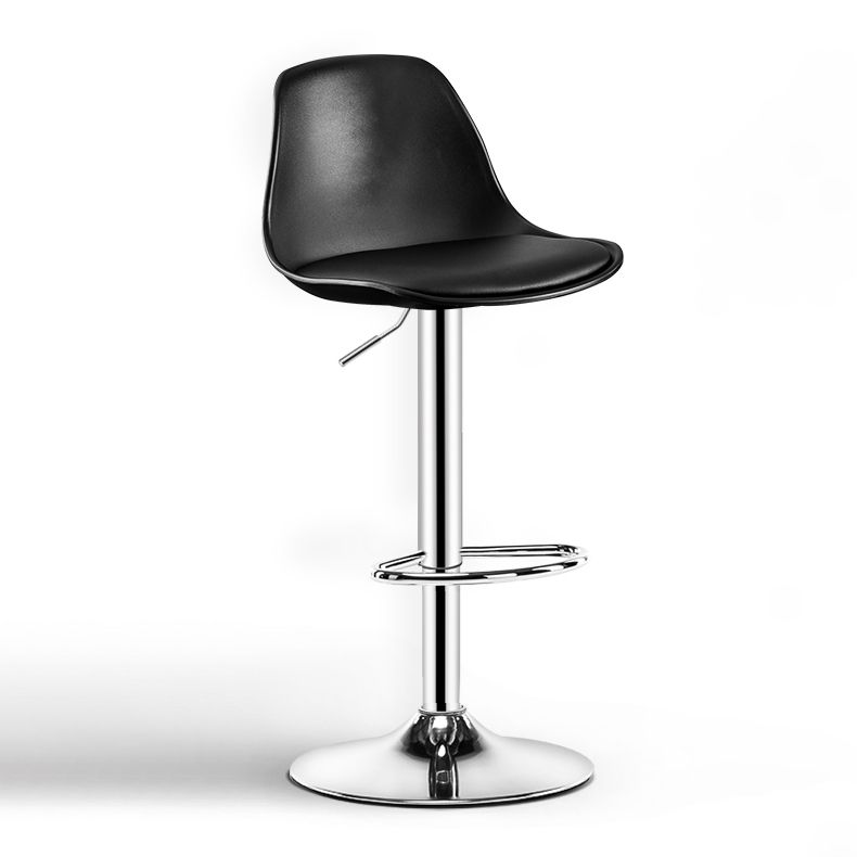 Metal Contemporary Kitchen Dining Room Armless Stool Adjustable Height Barstool