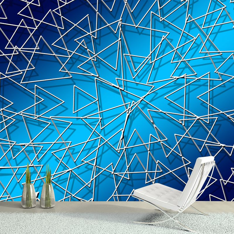 Geometry Wall Murals Stain Resistant Wall Decoration for Living Room, Made to Measure