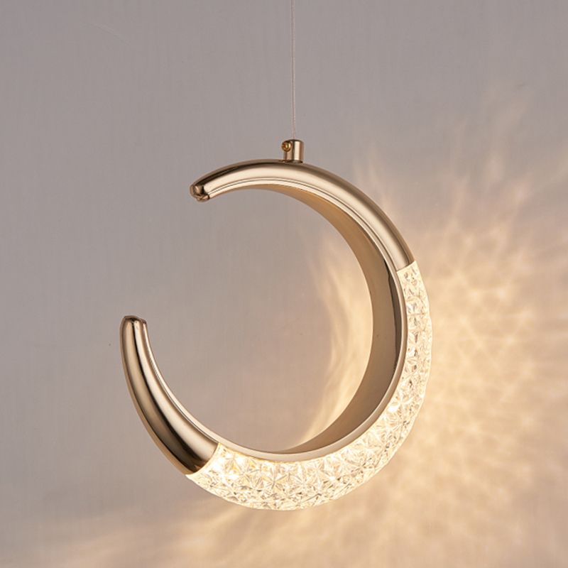 Acrylique Pendentif suspendu de suspension à la lumière de la lumière 1-Light pour chambre à coucher