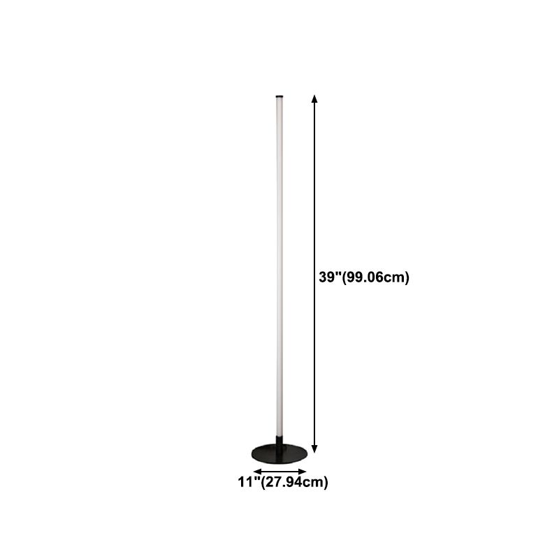 White Bar Floor Light Nordic Acrylic LED Corner Lighting for Living Room