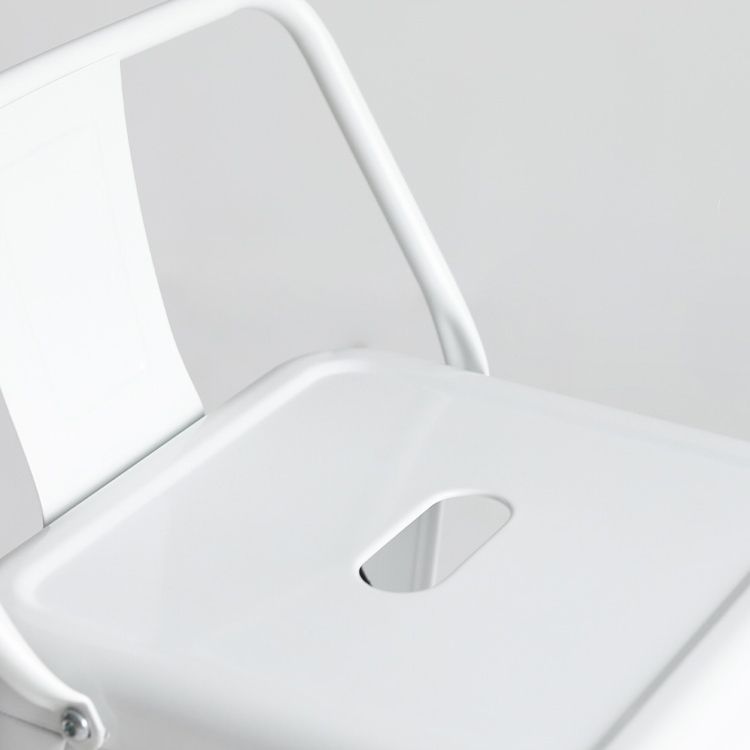 Outdoor-Indoor Metal Bar Height Stool Industrial Low Back Bar Stool