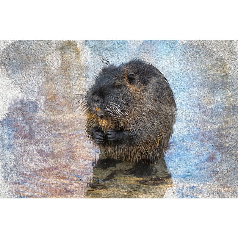 Animal Oil Painting Wall Mural for Living Room Bedroom, Personalized Size Available