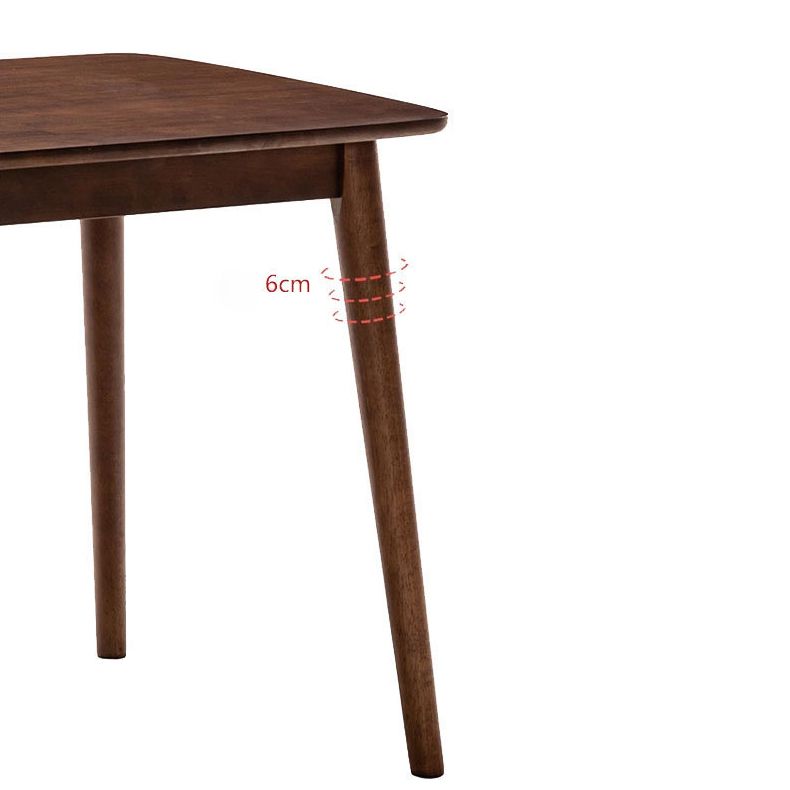Solid Wood Dining Table Rectangle Contemporary Dining Table with 4 Legs