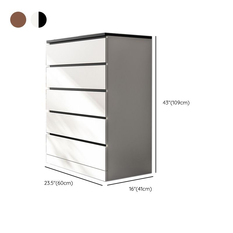 Contemporary Manufactured Wood Accent Chest Rectangle Accent Chest with Drawer