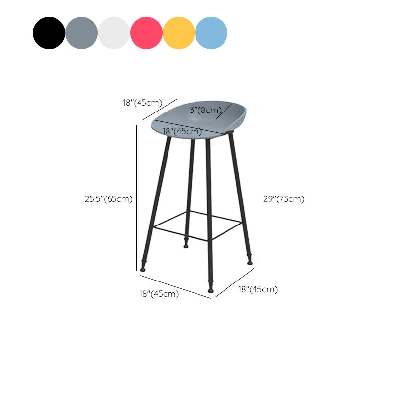 Industrial Counter Stool with Bucket Plastic Bar Stools for Restaurant