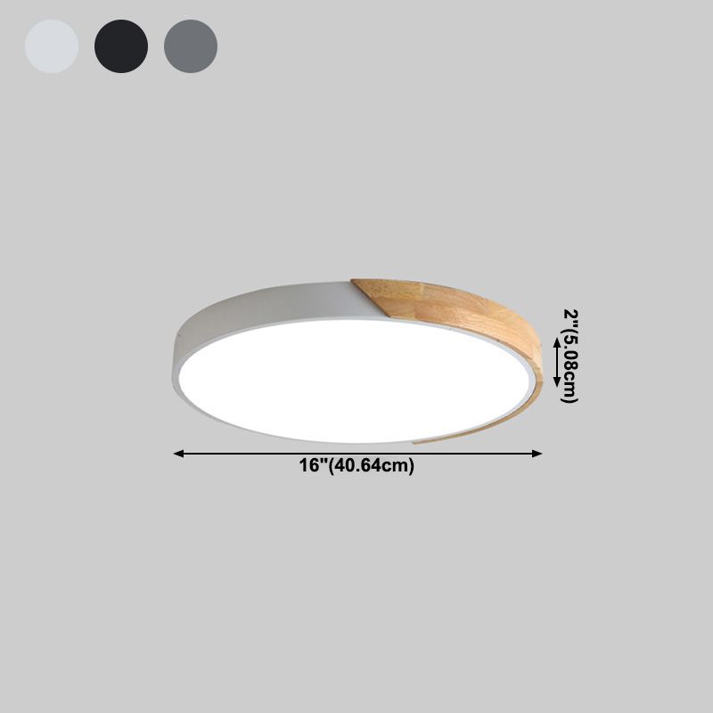 Modern Macaroon LED Ceiling Lamp Iron Geometric Flush Mount Ceiling Fixture for Bedroom