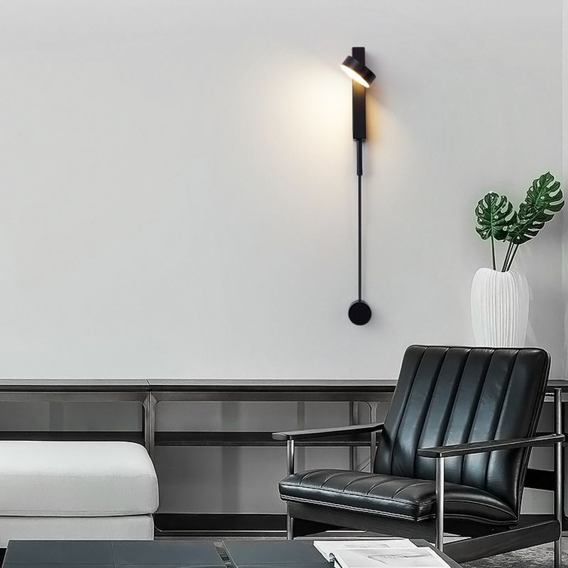 Round Shape Metal Wall Light Modern Style 1 Light Wall Mounted Light