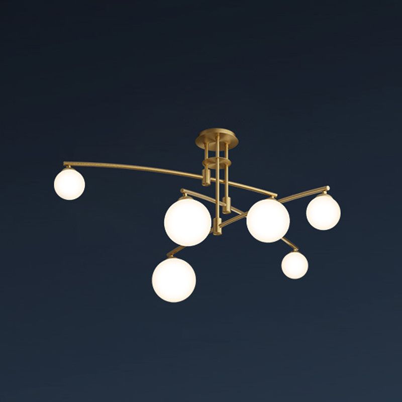 Sphère contemporaine luminaire luminaire de verre à chasse des lumières pour le salon